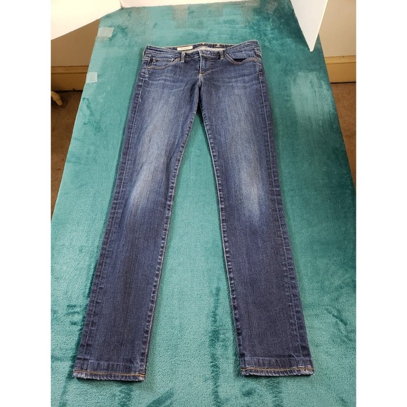 Adriano Goldschmied Jeans Sz 28 Women Blue Pants Stretch Aubrey Skinny Straight - Picture 2 of 14